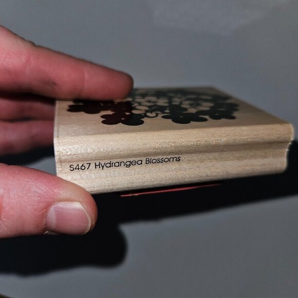 NEW 2 JRL Design Flowers Hydrangea Blossoms S467 Rubber Stamp Lot NEVER USED - Picture 7 of 7